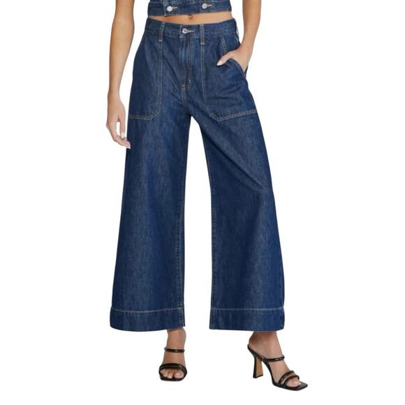 Anthropologie ETICA Jeans MATIS ULTRA WIDE LEG KAAN Size 31 NEW - Picture 1 of 8